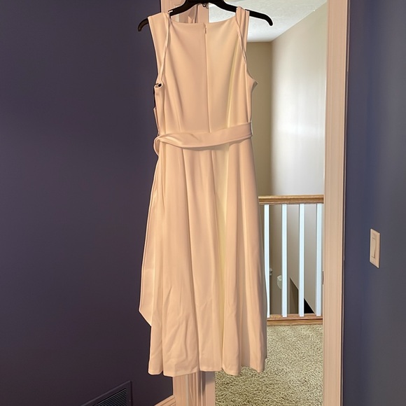 Calvin Klein Ankle Mid Dress with V Neck - Picture 2 of 5